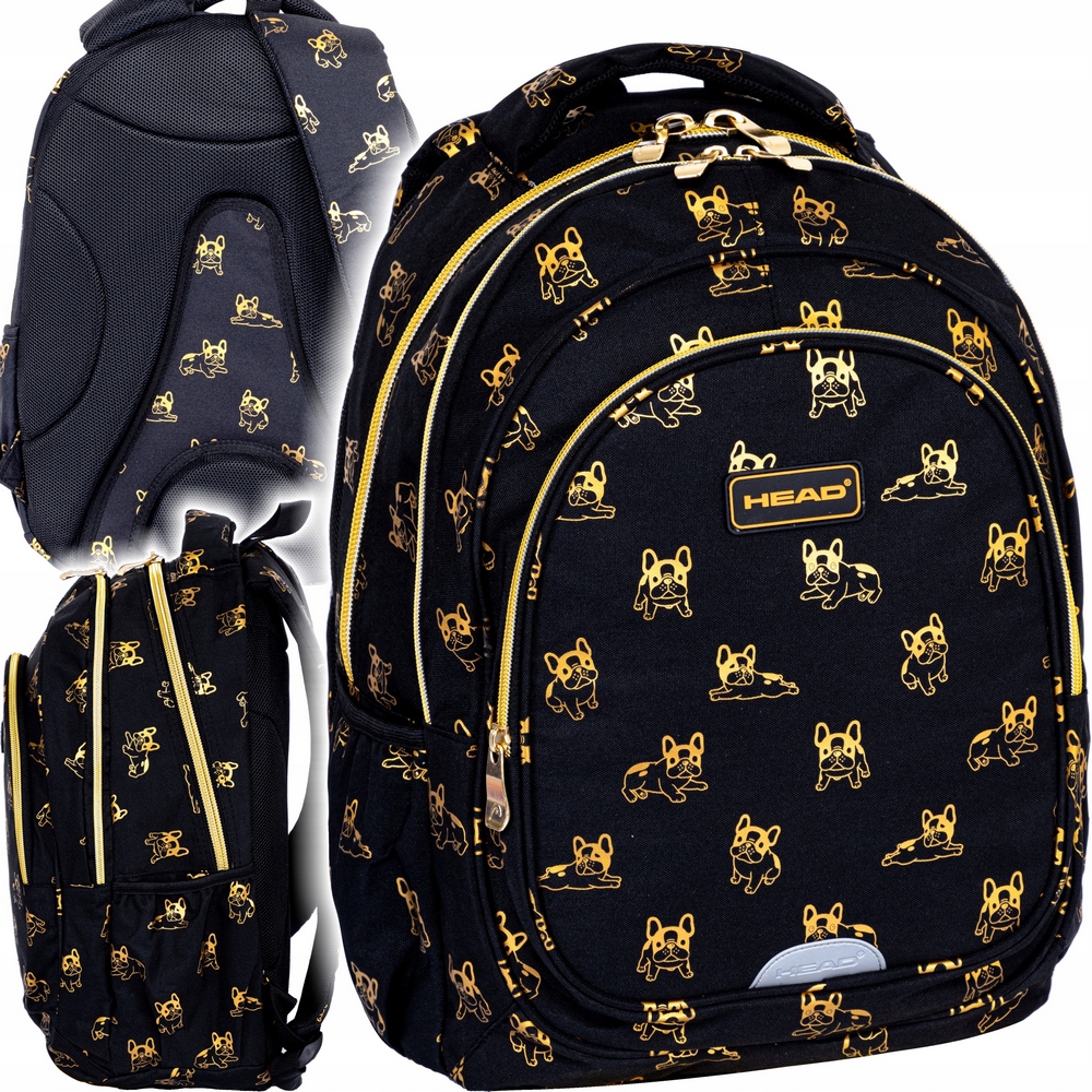 Školský batoh HEAD GOLDEN FRENCHIE pre triedy 3+ s ergonomickým dizajnom
